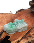 Baikalla Jewelry genuine jadeite carving Baikalla™ Pi Xiu Genuine Burmese Apple Green Jadeite Jade PiXiu Pendant Necklace (FengShui Lucky)