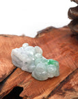 Baikalla Jewelry genuine jadeite carving Baikalla™ Pi Xiu Genuine Burmese apple green Jadeite Jade PiXiu Pendant Necklace (FengShui Lucky)