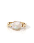 Baikalla Jewelry Gold Opal Ring 14k Yellow Gold Natural Australian Opal Ring