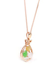 Baikalla Jewelry Gold Jadeite Necklace Pendant Only Baikalla™ "Money Sack" 18k Rose Gold Multi-Colored Jadeite Jade Diamond Pendant Necklace