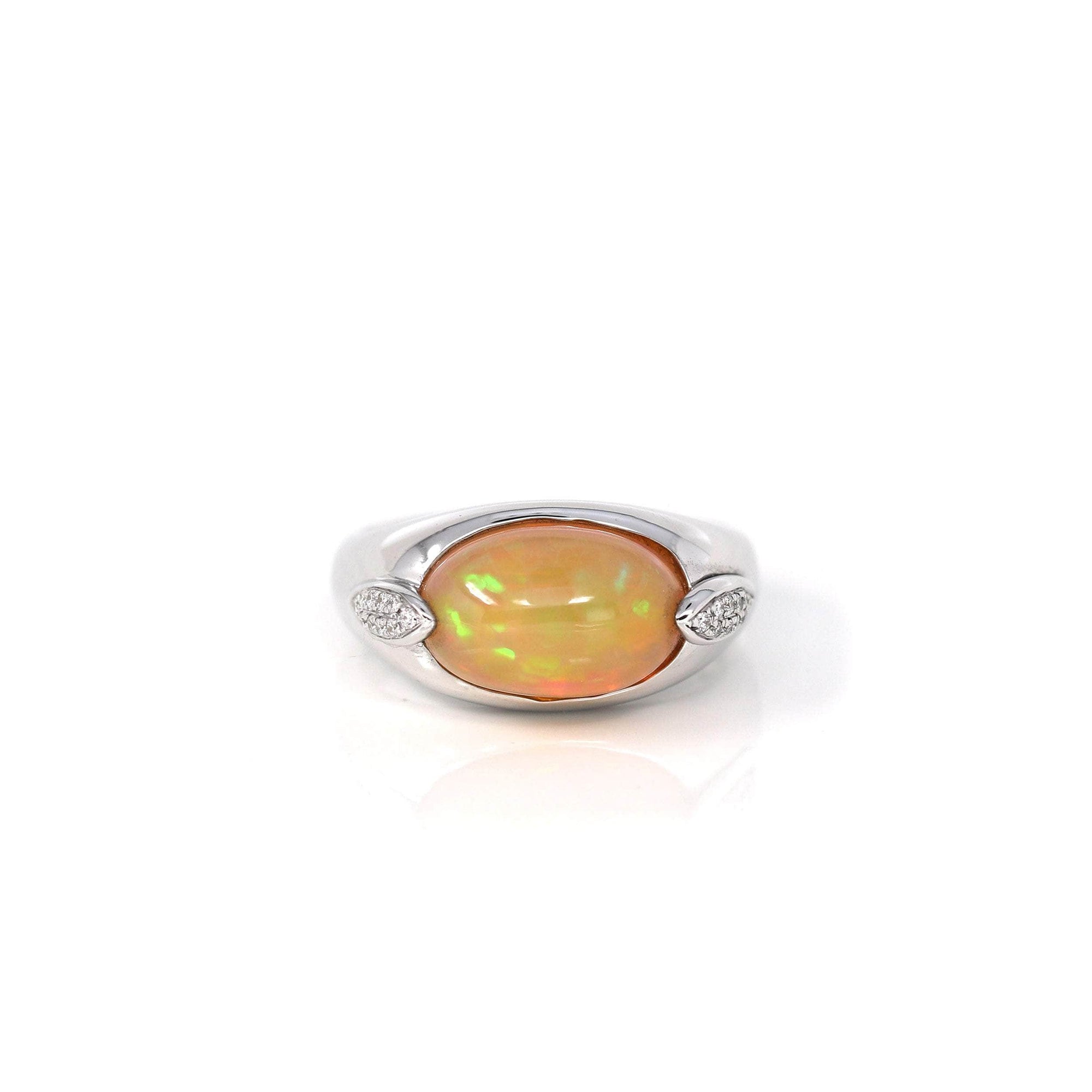 Baikalla Jewelry Gold Opal Ring Baikalla™ "Charlotte" 18K Gold Ethiopian Opal Men's Ring