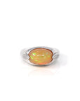 Baikalla Jewelry Gold Opal Ring Baikalla™ "Charlotte" 18K Gold Ethiopian Opal Men's Ring