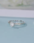 Baikalla™ "Deborah" Sterling Silver Moissanite 6 Prong Promise Ring