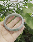 Classic Forest Green Natural Burmese Jadeite Jade Bangle (57.18 mm) 