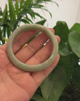 Baikalla "Classic Bangle" Yellow Green Natural Burmese Jadeite Jade Bangle (57.59 mm) 