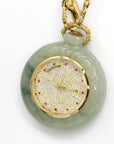 Baikalla Jewelry genuine jadeite carving Genuine Burmese Ice Jadeite Jade Pocket Watch (Art & Collectibles) (WA1)