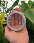 Lavender- Green Natural Jadeite Jade Bangle (59.46 mm) 