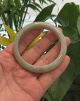 Baikalla "Classic Bangle" Yellow Green Natural Burmese Jadeite Jade Bangle (57.6mm )