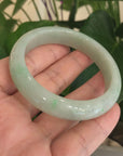 Genuine Burmese Green Jadeite Jade Bangle Bracelet (56.6mm)