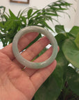 Genuine Burmese Green Jadeite Jade Bangle Bracelet (55.6 mm) 