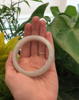 Genuine Burmese Light Green Jadeite Jade Bangle Bracelet (56.55 mm) 