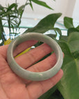 Baikalla™ "Classic Bangle" Genuine Burmese Green Jadeite Jade Bangle Bracelet (58.6 mm)T165