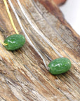 Baikalla Jewelry Jade Pendant Necklace Nephrite Green Jade Lucky LuLuTong Bead Pendant Necklace