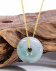 Baikalla Jewelry Jade Pendant Necklace Baikalla "Good Luck Button" Necklace Green Jadeite Jade Pendant For Men