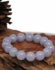 Baikalla Jewelry jade beads bracelet Jadeite Jade 13mm Round Purple Lavender Beads Bracelet ( 13 mm ) For Men