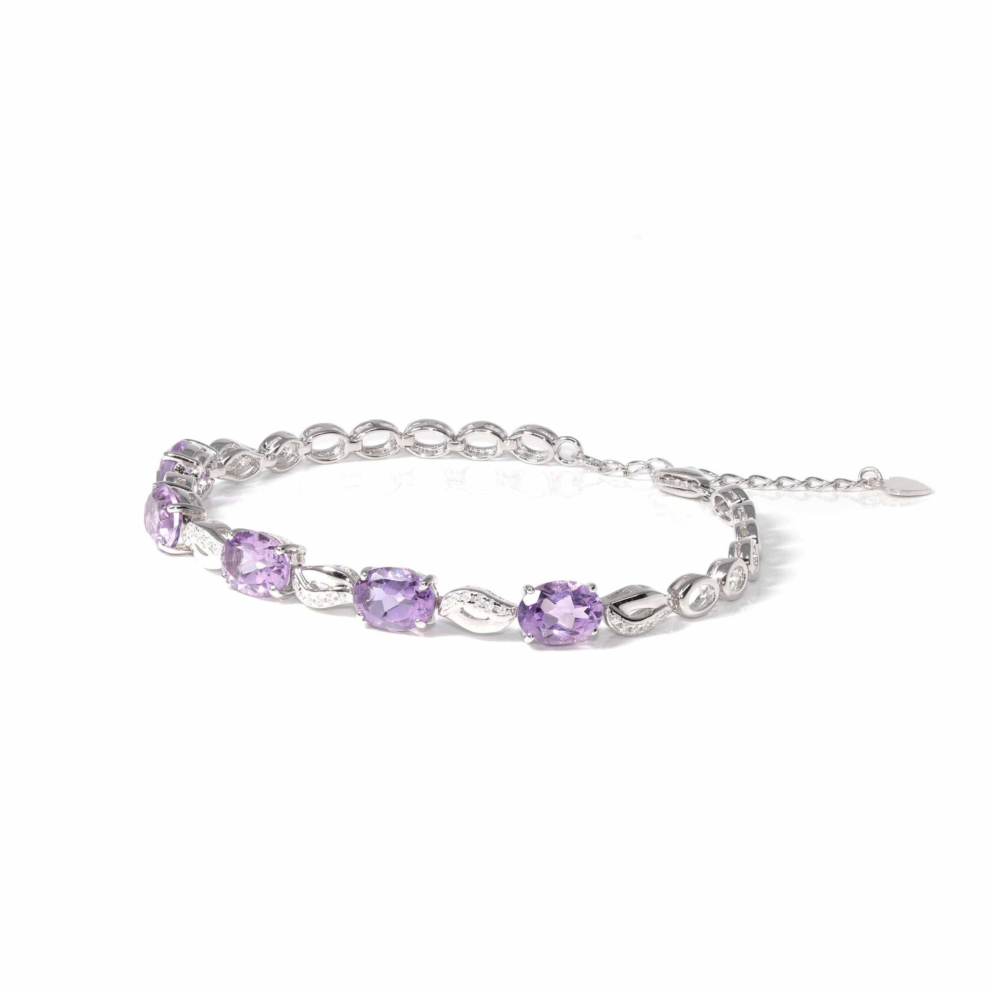 Baikalla Jewelry Sterling Silver Gemstone Bracelet Baikalla™ Sterling Silver Natural Amethyst & Citrine Bracelet For Her