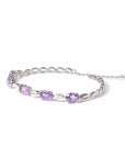 Baikalla Jewelry Sterling Silver Gemstone Bracelet Baikalla™ Sterling Silver Natural Amethyst & Citrine Bracelet For Her