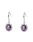 Baikalla Jewelry Silver Gemstones Earrings Amethyst Baikalla™ Classic Sterling Silver Natural Amethyst Topaz Citrine Garnet Earrings With CZ