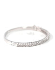 Baikalla Jewelry Gold Diamond Bangle Bracelet 14k White Gold Diamond Oval Luxury Bangle Bracelet