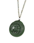 Baikalla Jewelry Baikalla™ "Lucky Jade Elephant" Nephrite Jade Necklace With Natural Jadeite Beads Necklace