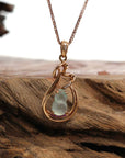 Baikalla Jewelry 18k Gold Jadeite Necklace Pendant Only 18K Rose Gold Ice Jadeite Jade Hulu Necklace with Diamonds