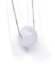 Baikalla Jewelry Jade Pendant Necklace Baikalla™ "Good Luck Button" Necklace Real Lavender Jade Lucky KouKou Pendant Necklace