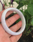 Genuine Burmese Lavender Jadeite Jade Bangle Bracelet ( 58.38 mm ) 