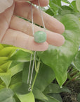 Baikalla™ "Good Luck Button" Necklace Rich Apple Green Jade Lucky TongTong Pendant Necklace