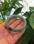 Baikalla Blue Green Classic Real Jadeite Jade Bangle Bracelet (59.08mm) 