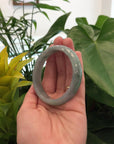 Genuine Burmese Forest Green Jadeite Jade Bangle Bracelet (57.03 mm) 