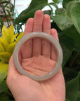 Lavender- Green Genuine Burmese Jadeite Jade Bangle Bracelet (56.56 mm) 