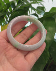 Baikalla™ "Classic Bangle" Genuine Jadeite Jade Lavender & Green Bangle Bracelet (56.83mm)