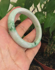 Baikalla™ "Classic Bangle" Genuine Burmese Green Jadeite Jade Bangle Bracelet (58.4 mm) 