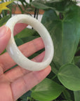 Baikalla "Classic Bangle" Whitish Lavender Natural Jadeite Jade Bangle (55.48mm) 