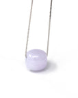 Baikalla Jewelry Jade Pendant Necklace Baikalla™ "Good Luck Button" Necklace Real Lavender Jade Lucky TongTong Pendant Necklace