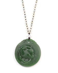 Baikalla Jewelry Baikalla™ "Lucky Jade Elephant" Nephrite Jade Necklace With Natural Jadeite Beads Necklace