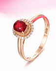 Baikalla Jewelry Gold Ruby Ring 7 Baikalla™  18k Rose Gold & Natural Ruby Ring (0.52 ct ) with Diamonds