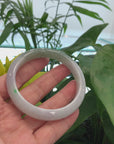 Genuine Burmese Lavender Jadeite Jade Bangle Bracelet ( 62.56 mm ) 