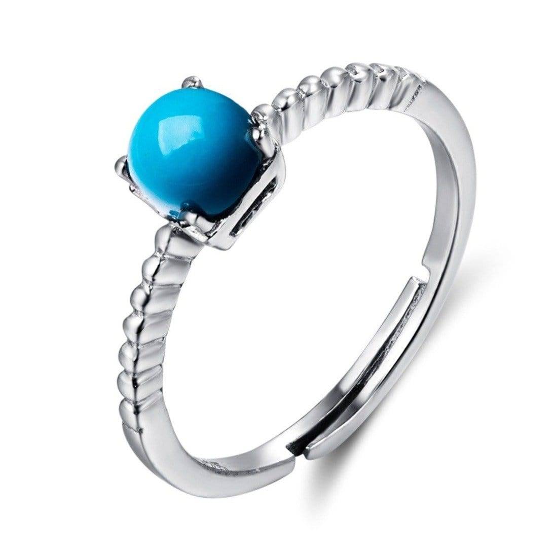 Baikalla Jewelry Silver Turquoise Ring 6 Baikalla™ &quot;Elizabeth&quot; Sterling Silver Genuine Persian Blue Arizona Turquoise Ring