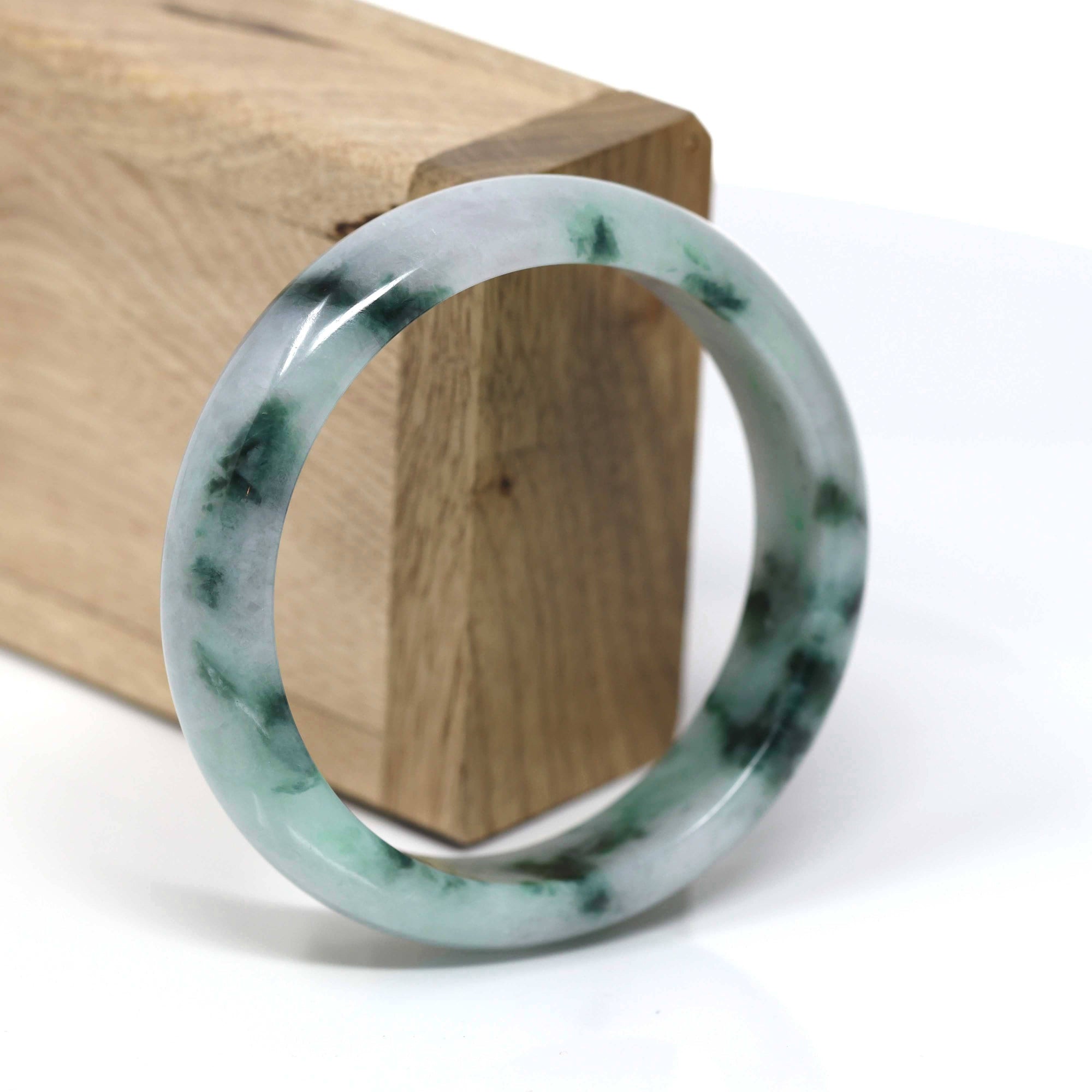 Baikalla Jewelry Jadeite Jade Bangle Bracelet Real Jade Jadeite Bangle Bracelet ( 57.77 mm )#445