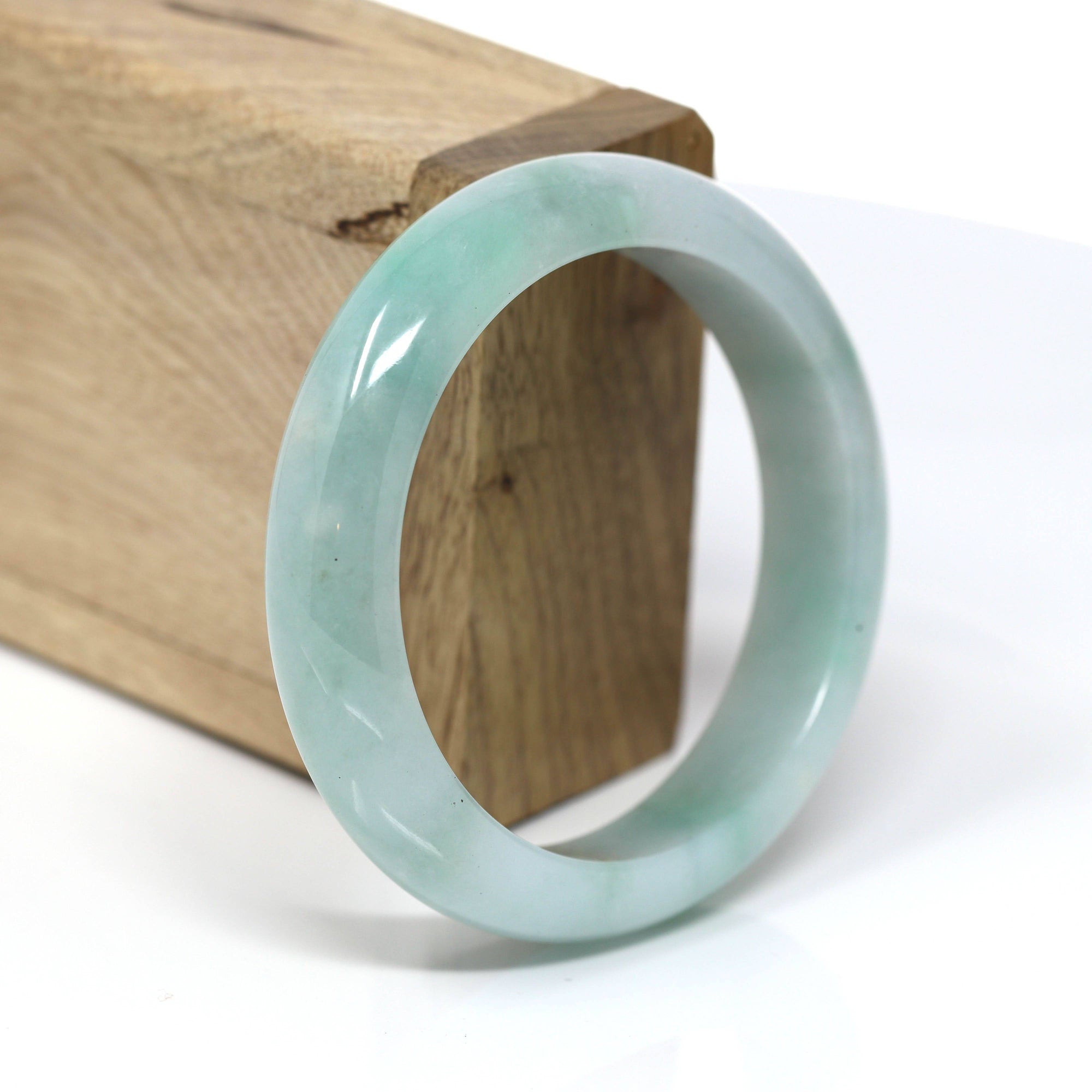 Baikalla Jewelry Jade Bangle Natural Jadeite Jade Bangle Bracelet ( 56.7 mm ) #480