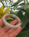 Baikalla Classic Real Jade Jadeite Bangle Bracelet (57.62 mm) 