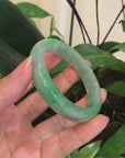 Genuine Burmese Jadeite Jade Bangle Bracelet (56 mm) 