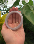 Genuine Burmese Light Lavender Green Jadeite Jade Bangle Bracelet (58.45 mm) 