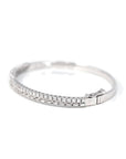 Baikalla Jewelry Gold Diamond Bangle Bracelet 14k White Gold Diamond Oval Luxury Bangle Bracelet