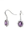 Baikalla Jewelry Silver Gemstones Earrings Baikalla™ Classic Sterling Silver Natural Amethyst Topaz Citrine Garnet Earrings With CZ