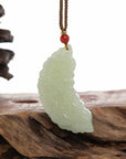 Baikalla Jewelry Jade Pendant Necklace Dragon Baikalla™ "Dragon & Phoenix" Genuine HeTian White Nephrite Jade Pendant Necklace