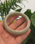 Baikalla "Classic Bangle" Yellow Green Natural Burmese Jadeite Jade Bangle (57.39 mm) 