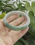 Baikalla Blue-Green Classic Real Jadeite Jade Bangle Bracelet (62.69mm) 