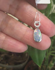 Baikalla™ Sterling Silver Freeform Australian Blue Opal Bezel Set Necklace